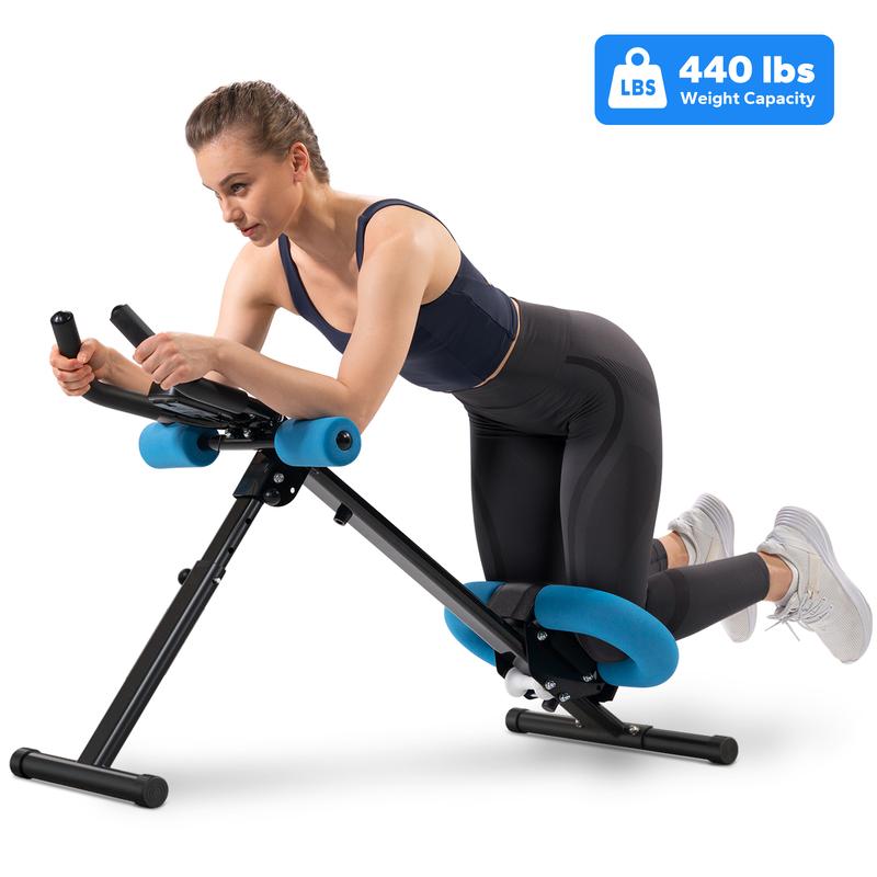 Adjustable Ab Trainer Machine with LCD Monitor