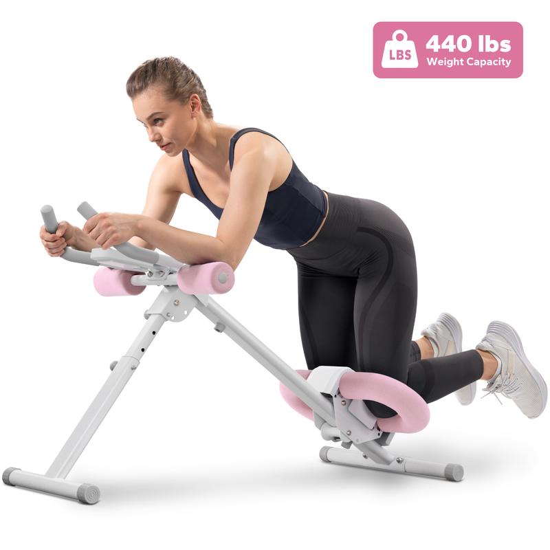 Adjustable Ab Trainer Machine with LCD Monitor
