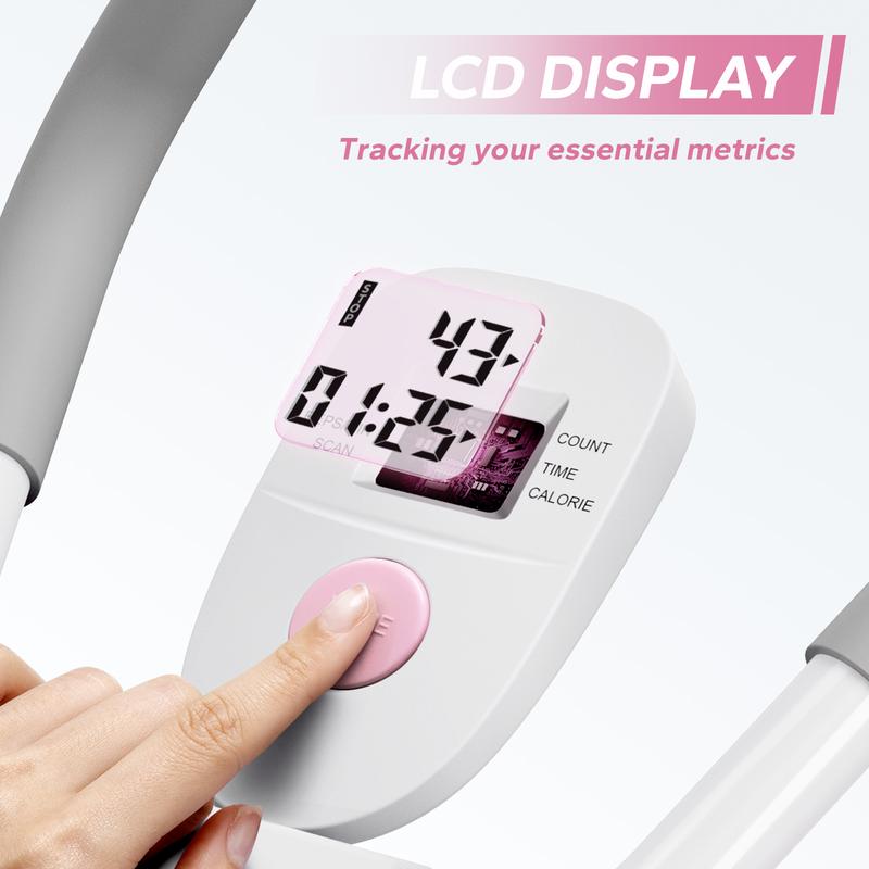 Adjustable Ab Trainer Machine with LCD Monitor
