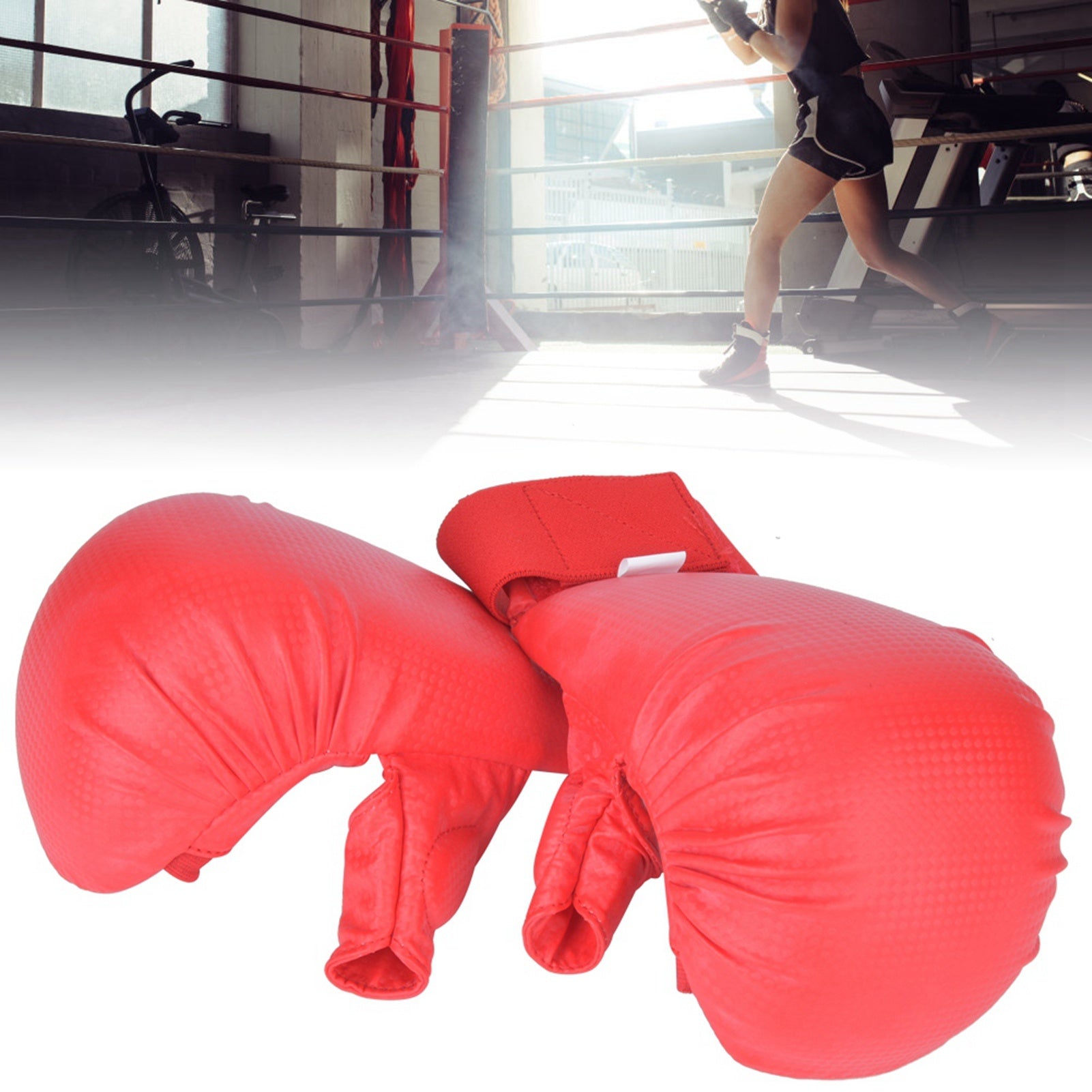 A Pair of Boxing Gloves Karate Hand Protector with Thumb Protector for Martial Arts Sports Game Training